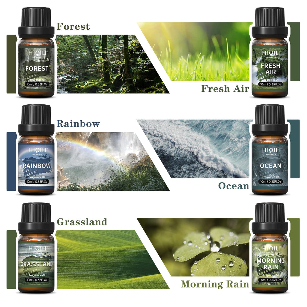 HIQILI Nature Fragrance Oil Trial Set, Scented Oil for DIY & Diffuser