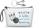 ARIOSEY Bowling Accessories for Women, Travel Makeup Bag with Keychain
