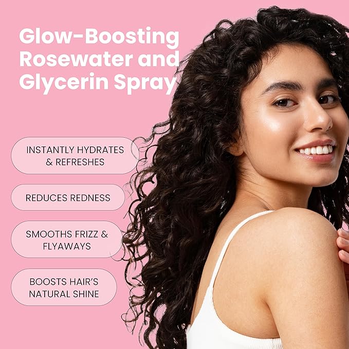 Simplified Skin Rosewater and Glycerin Spray for Face & Hair, Mist Toner