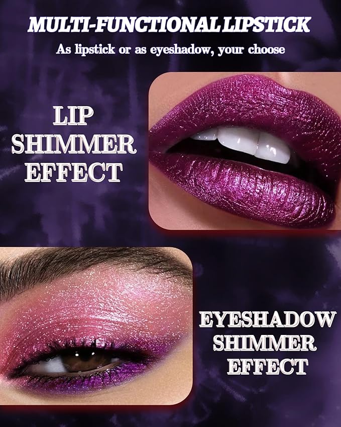 Metallic Lipstick,Light Nude Pink Shimmer Lipstick for Halloween-01