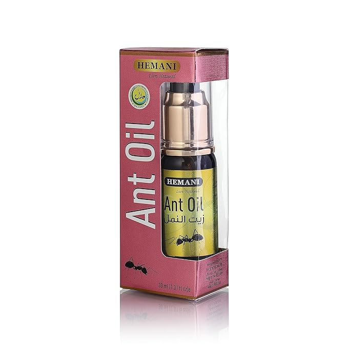 Hemani Ant Oil 30ml, Traditional Formula for Smooth Skin Care, Halal