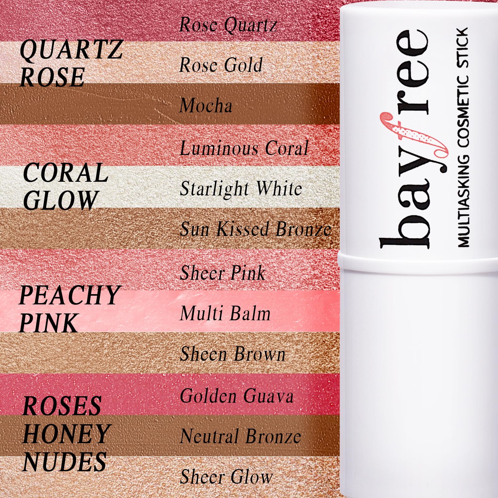 bayfree 3 PCS Makeup Cream Contour Stick Set, Highlighter Stick & Bronzer Stick & Blush Stick, Long Lasting, Natural Face Contour, Dewy & Matte Finish, Multi Stick Trio for All Skin