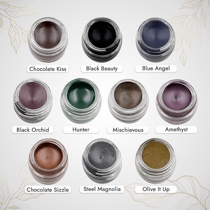Mommy Makeup Waterproof Stay Put Gel Eyeliner Pot with Micropigments - Smudge-Proof, Long Lasting, Highly Pigmented Cream Eye Liner, 0.14 oz (Chocolate Sizzle)