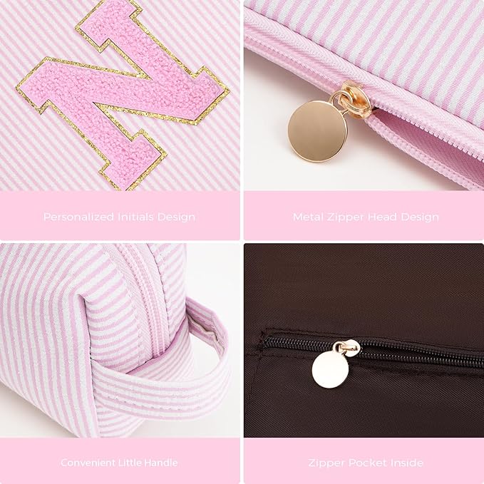 Btffitting Gifts for Teen Girls Women - Birthday Gifts for 10 11 12 13 14 15 16 17 18 Years Old Girl,Makeup Bag Cosmetic Bag,Teacher Gift Trendy Stuff Toiletry Bag - Pink,N