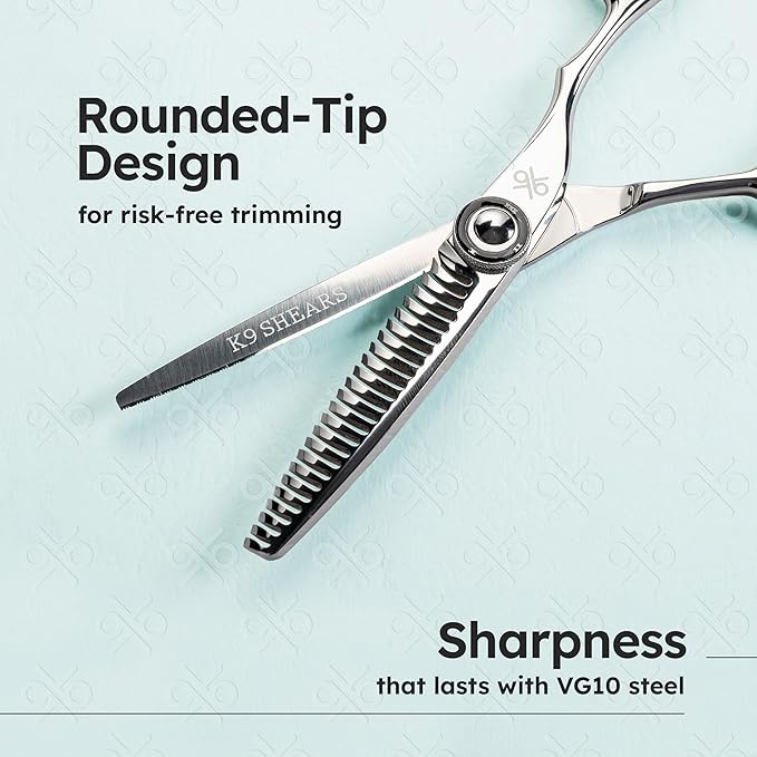 3-in-1 Professional Hair Thinning Scissors 6.0” | 15% 25% 35% Texturizing Shears | Seamless Blending No Lines | Ultra Lightweight Ergonomic | Smooth Cutting| VG-10 Japanese Steel | K9 Shears