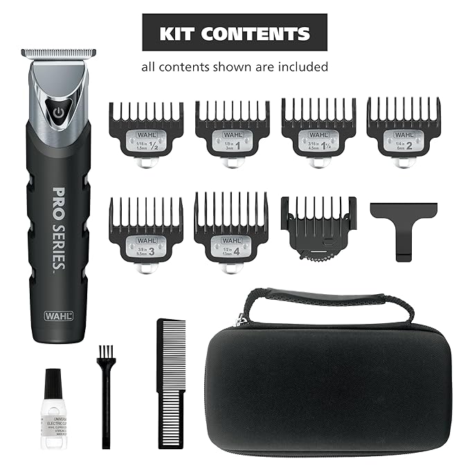 Wahl USA Pro Series Stainless Steel Cordless USB Beard Trimmer for Men