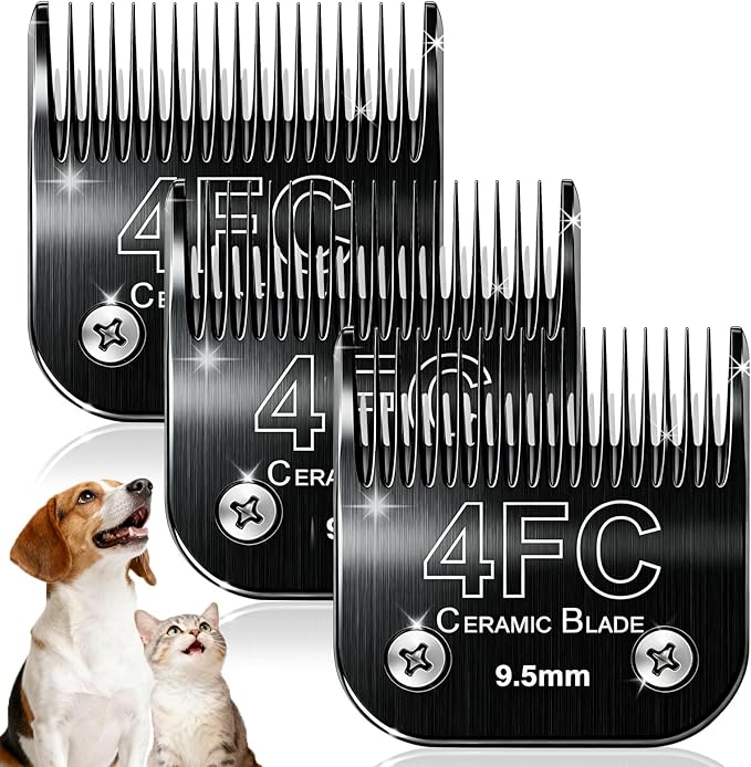Dog Grooming Blades Compatible with Andis Clippers 4FC Blade (9.5mm)