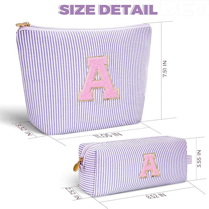 Btffitting Gifts for Teen Girls Women - Birthday Gifts for 10 11 12 13 14 15 16 17 18 Years Old Girl,Makeup Bag Cosmetic Bag,Teacher Gift Trendy Stuff Toiletry Bag - Lavender,A