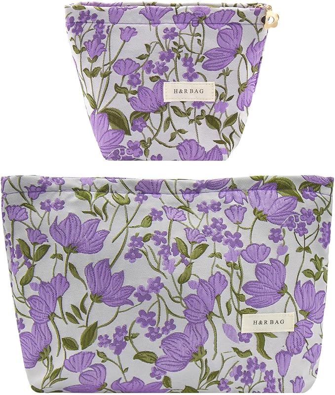 getgto 2 Pcs Makeup Bags, Large Cosmetic Bag Travel Toiletry Bag