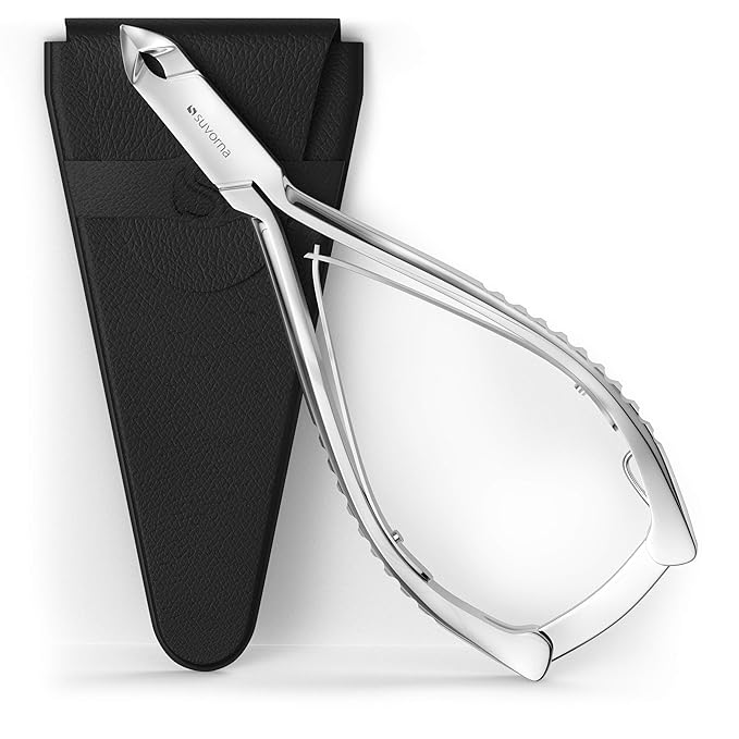 Suvorna Professional Cuticle Trimmer and Cuticle Nippers - Cuticle Clippers for Women and Men - Cuticle Cutter For Nails - Sharp Cuticle Nippers Professional for Spas and Salons