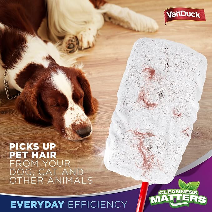 VanDuck 100% Cotton Terry Mop Pads 15x8 Inches, 6-Pack (Mop Not Included)