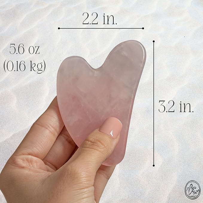 Mount Lai - The Rose Quartz Gua Sha Facial Lifting Tool | Face Sculpting Tool for Skin Care | Guasha Tool for Face and Body | Facial Massage Tools to Relieve Muscle Tension and Reduce Puffiness