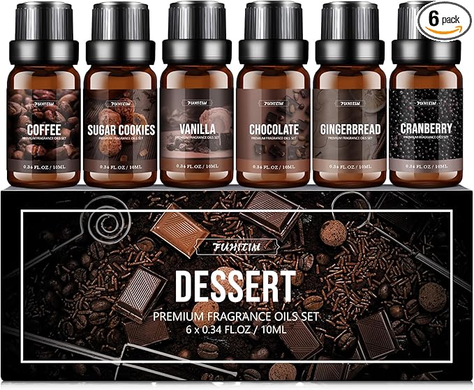 FUHITIM Dessert Scent Fragrance Oil Set（6 x 10 ML）