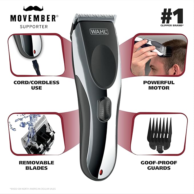 Wahl Clipper Rechargeable Cord/Cordless Haircutting & Trimming Kit