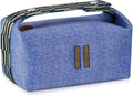 Sluxa NEW Makeup Bag - Her Inspired, Stylish, Lightweight, and Practical, Luxury Craft Travel Toiletry Bag for Daily Use & Travel Essentials, Easy Carry & Neat Storage (Blue)
