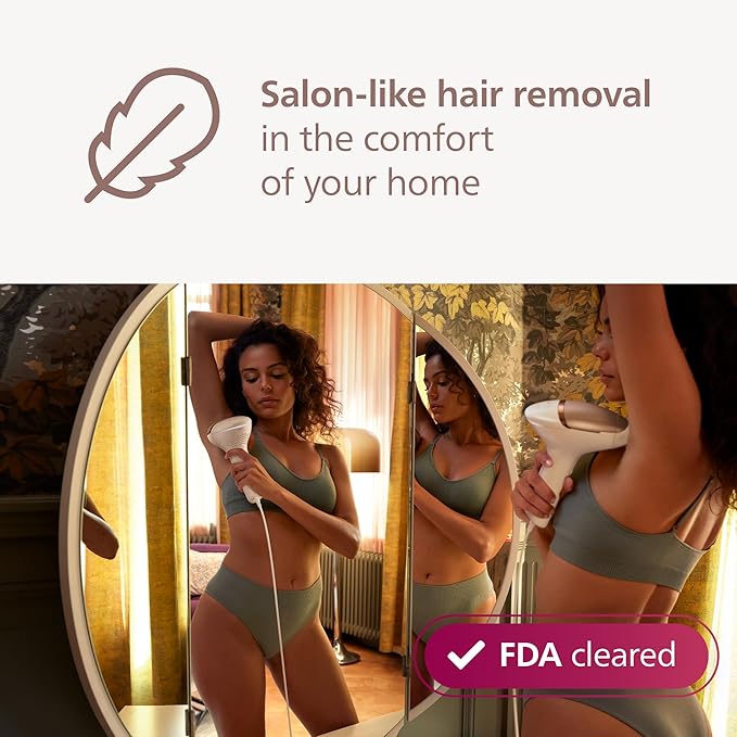 Philips Lumea IPL — Salon-Like Laser Hair Removal for Women & Men, Permanent Hair Reduction Device At Home — Safe, Painless, Easy for Legs, Bikini, Underarms, 5 Settings & Skin Sensors, BRI931/03