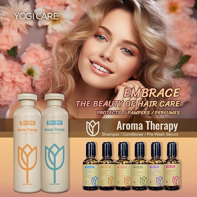 YOGI CARE Aroma Therapy Pre-Wash Hair Oil Serum 30ml / 1 Fl.oz (Scalp Health & Clarifying)