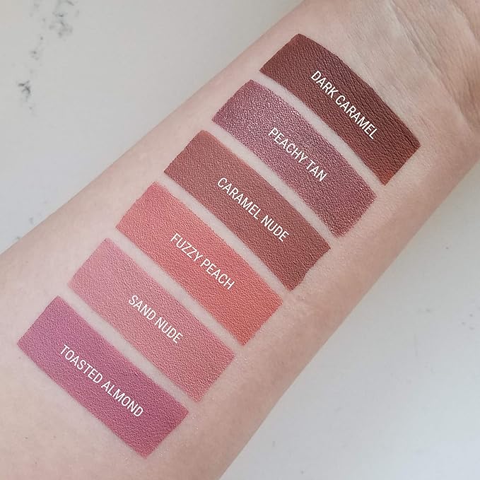 Aromi Peachy Tan Metallic Liquid Lipstick - Sepia Bronze Shade
