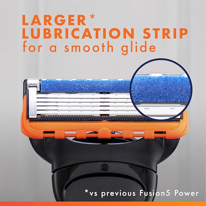 Gillette Fusion5 Power 5-Blade Razor Blade Refills for Men with Precision Trimmer, 10 Count