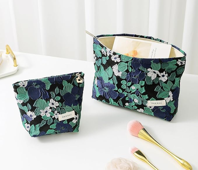 getgto 2 Pcs Makeup Bags, Large Cosmetic Bag Travel Toiletry Bag