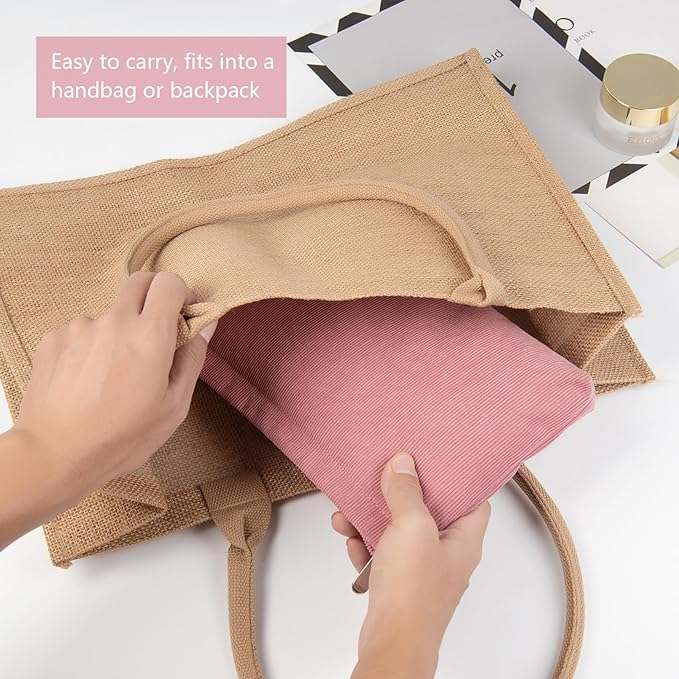 FITDON 2PCS Cosmetic Bags for Women Makeup Bag for Purse Small Corduroy Makeup Pouch Travel Make Up Bag with Zipper Toiletry Bag Organizer, Pink