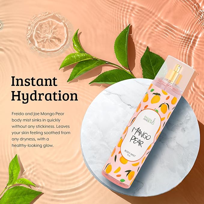 Freida and Joe Exquisite Body Spray Mango Pear Scent: Luxury Women's Perfume Fragrance Body Mist Spray - Ideal for Special Occasions - 8 oz Fine Mist Spray Bottle Gift – Mother's Day Gift for Mom