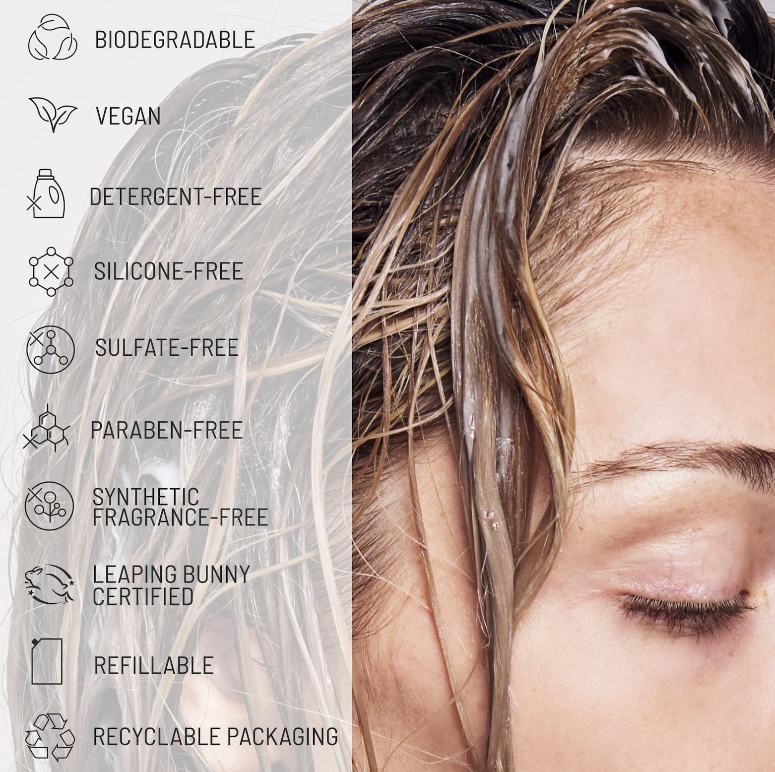 Hairstory New Wash Deep Clean – Detergent Free Shampoo for Oily Fine Hair, Sulfate Free Volumizing Cleansing Cream, Shampoo and Conditioner Alternative, 8 Fl Oz Refillable Bottle
