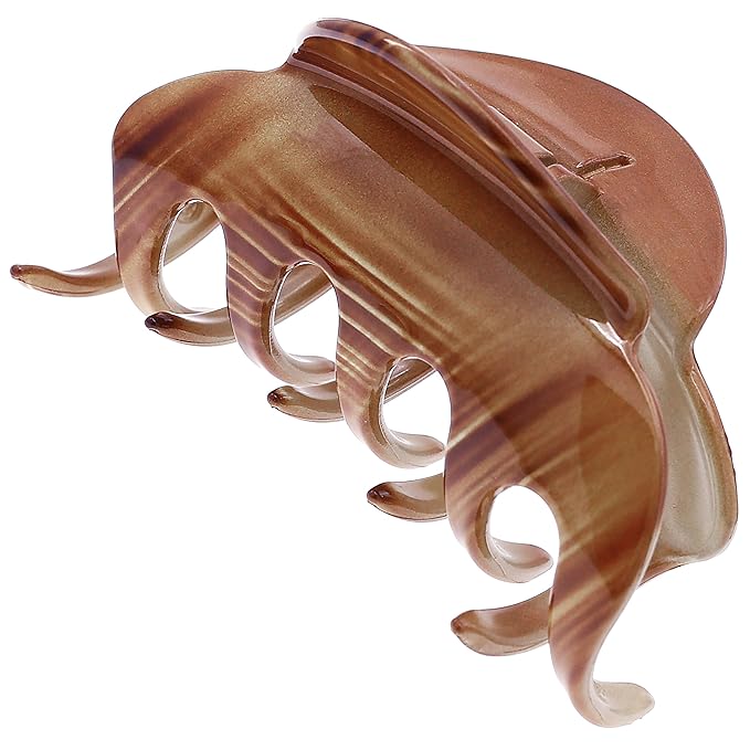 Camila Paris CP3216 French Hair Clips for Women, 3.5" Large Claw Clip Strong Hold All Day, Girl Large Claw Clips for Thick Hair, No Damage No Slip Flat Clip for Women. Made in France