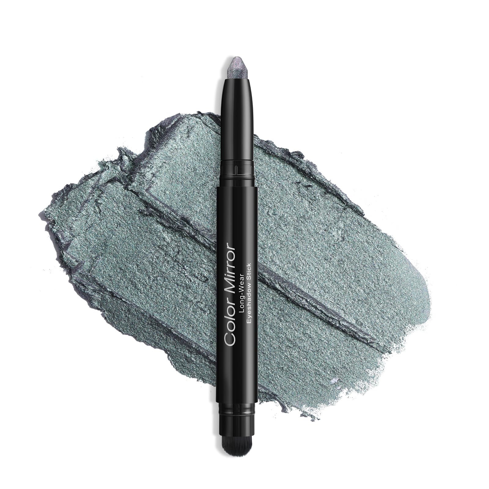 Color Mirror Cream Waterproof Hypoallergenic Eyeshadow Stick, long wear Metallic Glitter Matte Eye Shadow Pencil With Makeup Brush, Eye Brightener, 51 Diamond Metallic