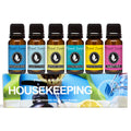 Eternal Essence Oils Housekeeping Set of 6 Premium Fragrance Oils - Includes Clean Cotton, Lemon Blossom, Lemon Grass, Sweet Pea, Ocean Breeze and Mountain Rain Scented Oils - 10ML