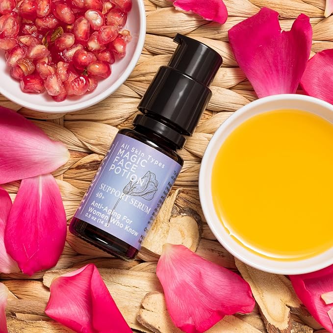 Ora's Amazing Herbal Magic Face Potion, Soothing Moisturizing Balancing, Sea Buckthorn Oil For Face with Frankincense, Licorice, Calendula, Evening Primrose, Meadowfoam, Gua Sha Face Oil, 0.5 oz