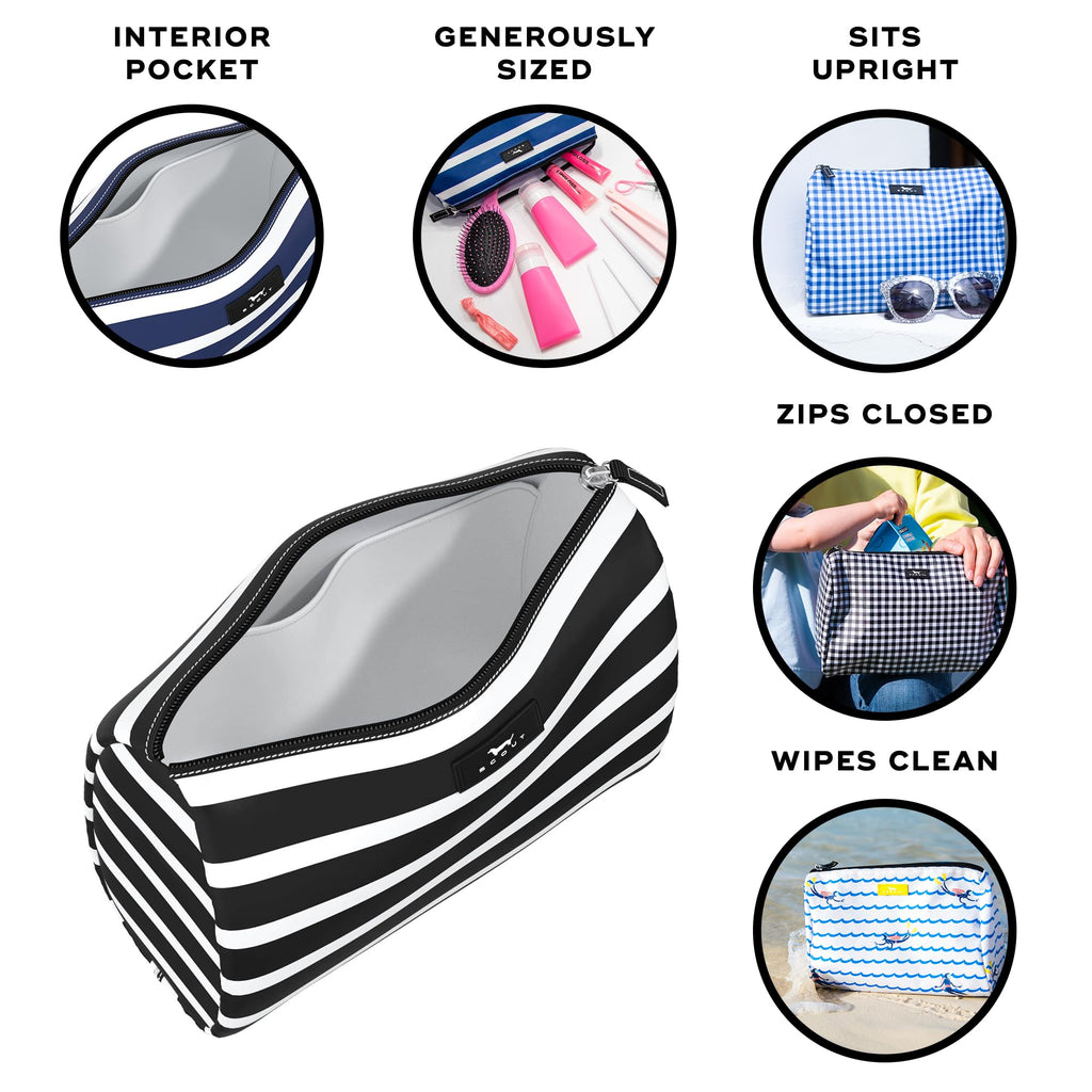 SCOUT Packin' Heat Cosmetic Bag - Toiletry Travel Bag - Fleetwood Black