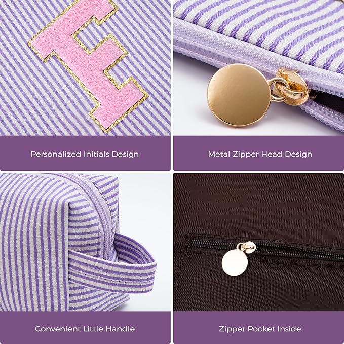 Btffitting Gifts for Teen Girls Women - Birthday Gifts for 10 11 12 13 14 15 16 17 18 Years Old Girl,Makeup Bag Cosmetic Bag,Teacher Gift Trendy Stuff Toiletry Bag - Lavender,F