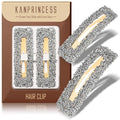 Kanprincess Rhinestone and Crystal Hair Clips 2-Pack, Sparkly Barrettes & Elegant Bling Accessories for Women & Girls(Set11)