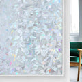 rabbitgoo Rainbow Window Privacy Film, Static Cling, Silver, 17.5" x 78.7"