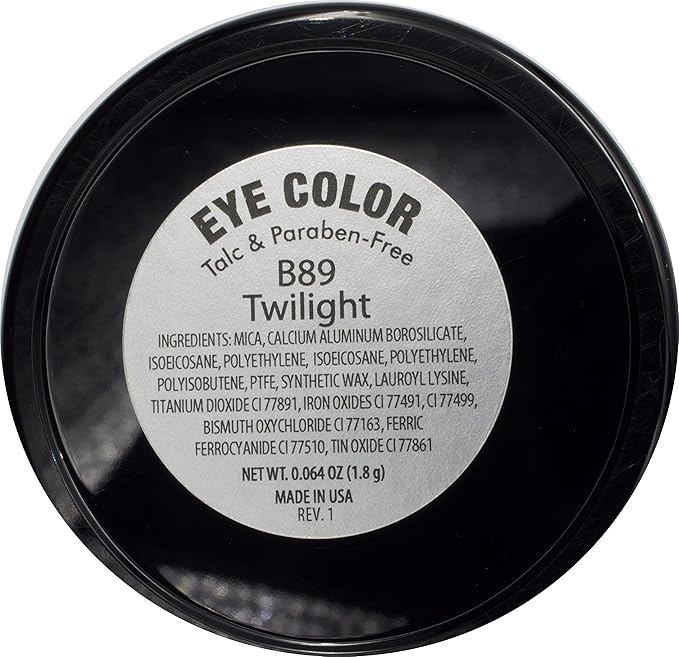 Pure Ziva Twilight Shimmering Deep Blue Navy Pressed Powder Single Vegan Eyeshadow; Talc, Paraben & Cruelty Free