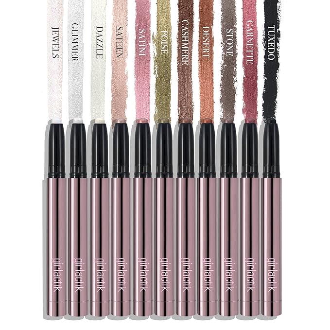 Girlactik Shadow Stick – Long-Wearing Cream Eyeshadow Stick, Blendable & Smudge-Resistant Eye Makeup – Vegan, Cruelty-Free, Easy One-Swipe Application (Desert)
