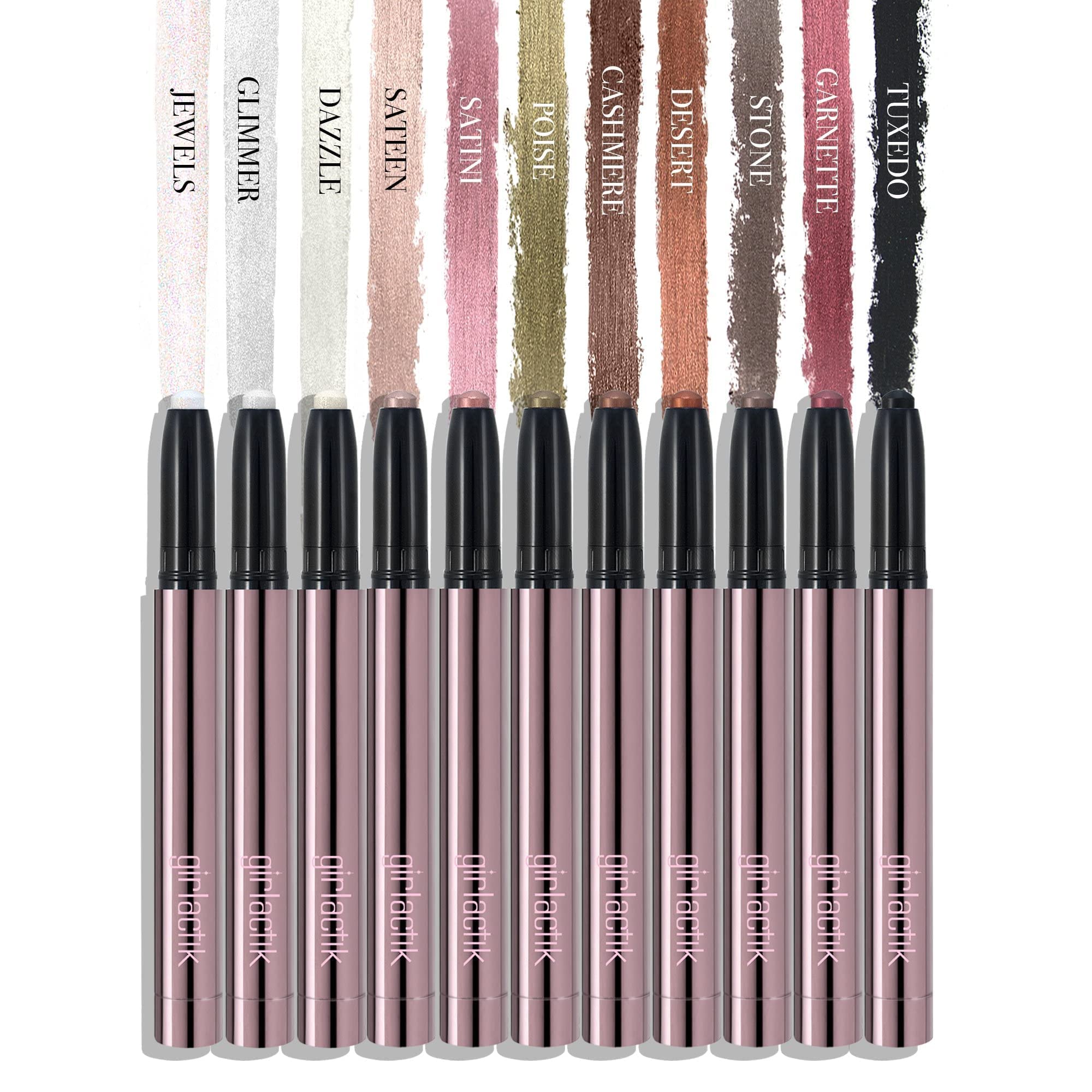 Girlactik Shadow Stick – Long-Wearing Cream Eyeshadow Stick, Blendable & Smudge-Resistant Eye Makeup – Vegan, Cruelty-Free, Easy One-Swipe Application (Desert)