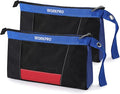 WORKPRO 12" Tool Bag Pouches, 2 Pack Zipper Organizer Bags with Mesh Window