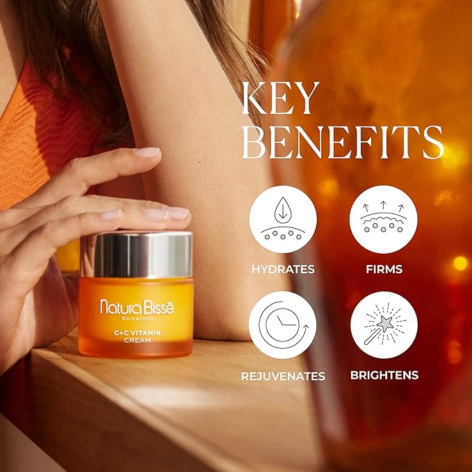 Natura Bisse C+C Vitamin Cream - Firming Vitamin C Face Moisturizer with Collagen Amino Acids - Hydrates & Nourishes - For Normal to Dry Skin - Soft Citrus Scent - 2.5 oz