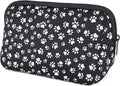AJLTPA Waterproof Neoprene Cosmetic Bag, Paw Print