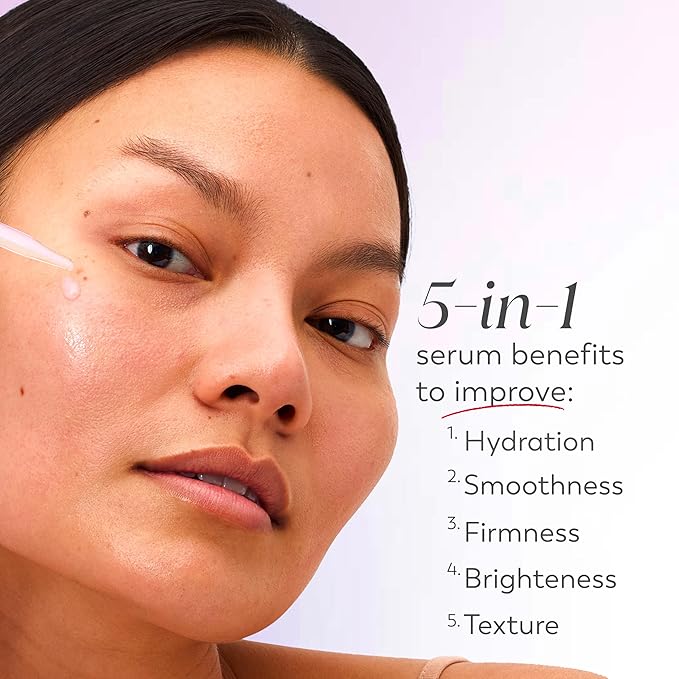 Olay Super Serum - Glow Serum for Face - Activated Niacinamide, Vitamin C & E, Collagen Peptide, AHA - 5-in-1 Benefits - Brightens, Hydrates, Smooths, Firms, Evens Tone, Proactive Anti-Aging, 1.0 Oz