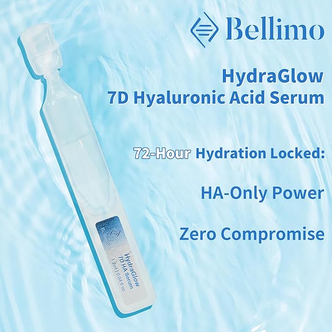 3% Hyaluronic Acid Serum for Face with 7D Multi-Layer Hydration, Ultra Hydrating Face Serum Anti-Aging Facial Moisturizer for Dry & Sensitive Skin Pre-Makeup Skincare Single-Use Vials 1.2ml x 30pcs