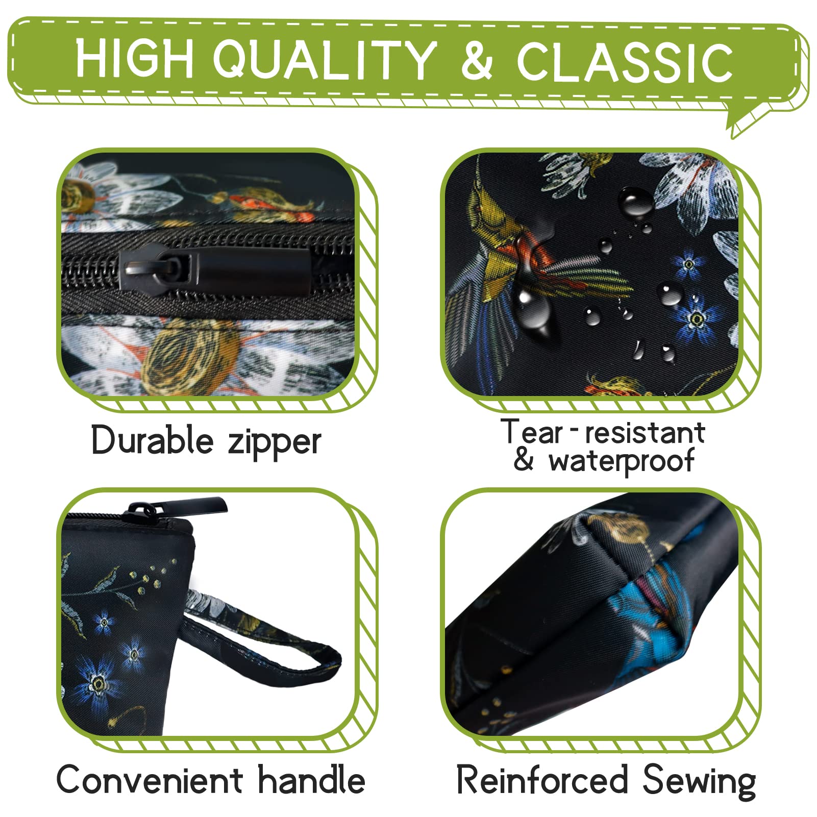Gloppie Makeup Bag Small Cosmetic Bag for Purse Zipper Make Up Pouch