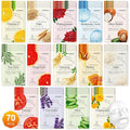KONEUK 70 Pack Sheet Face Masks Skincare, Hydrating Face Masks Suitable for All Skin Types, Bulk Facial Mask Gifts Set for Women Skin Care, Home Skincare Spa for Sensitive Skin