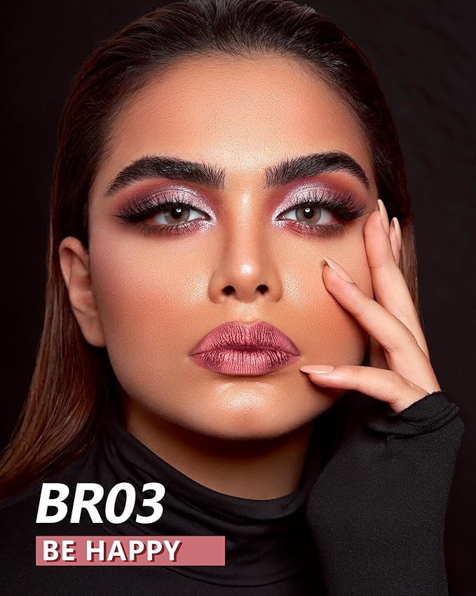 MAKI YIKA 3Pc Metallic Lipstick Long Lasting Hot Pink Red Brown Lipsticks