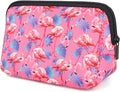 AJLTPA Waterproof Neoprene Cosmetic Bag, Pink Flamingo
