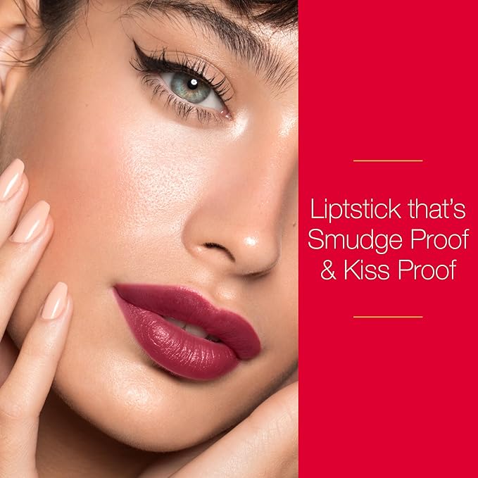 Mirabella - Sealed with a Kiss Smudge Proof Lipstick, Long-Lasting No-Bleed Lip Makeup, Hydrating Lip Color with Vegan Lanolin & Vitamin E, Rosy Modern Matte Lipstick