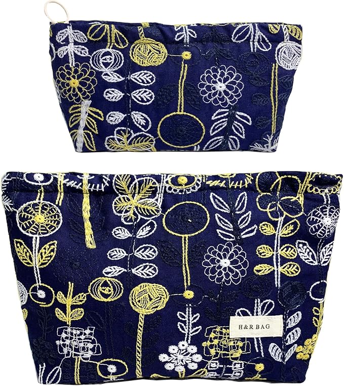 getgto 2 Pcs Makeup Bags, Large Cosmetic Bag Travel Toiletry Bag