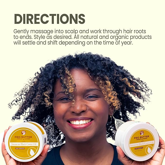 Jamaican Black Castor Oil Butter for Healthy-Looking Hair - Natural Hair Moisturizer for Black Women - 4C Hair Products - Hair Food - Black Hair Care - Hair Grease for Nourishment